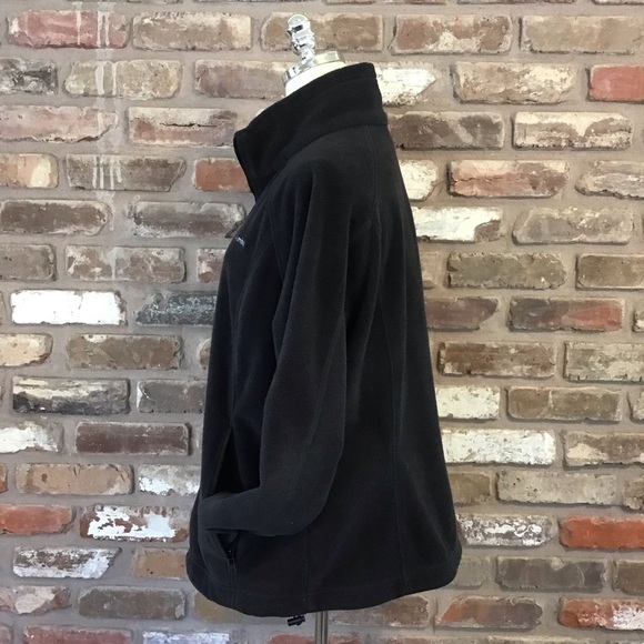 COLUMBIA Women’s Dark Charcoal Gray Fleece Full Zip Jacket XL - Picture 3 of 6